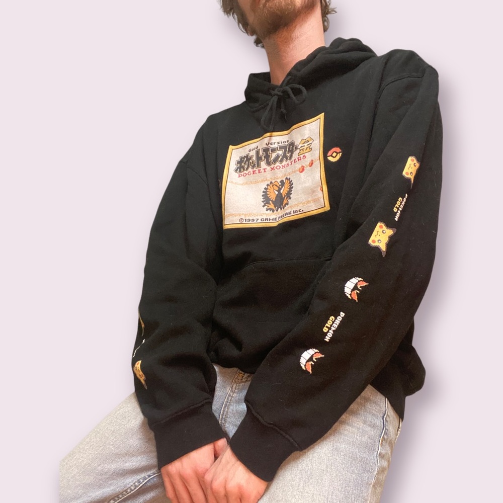 Black Pokémon Gold (Pocket monsters) hoodie made by publicspace